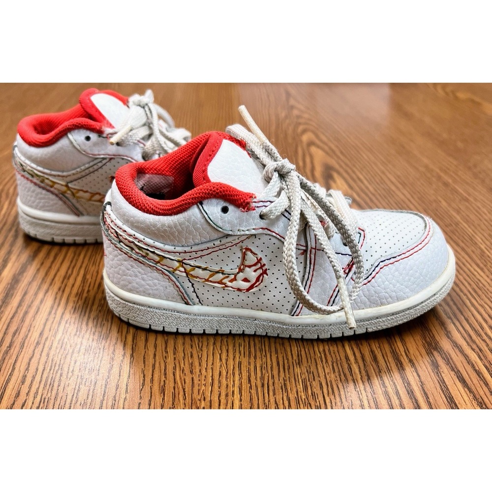 Nike Air Jordan 1 Phat Low 352718-101 White Multicolor Toddler Shoes Size 8C